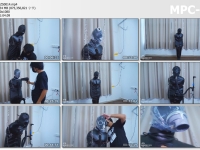 闪闪工作室_【防化女团】无用的挣扎系列 皮革紧身睡袋吊挂 - 四轮的呼控游戏