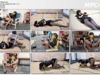 涵涵特辑_模特遇险 拘束到椅子上，玩具戏弄，戴着口枷再塞着丝袜，口水直接把丝袜